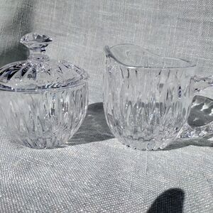 Royal Highlights Crystal Sugar Bowl and Creamer Set
